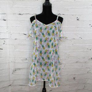Miken Swim Tropical Pineapple Beack Cover Up Dress